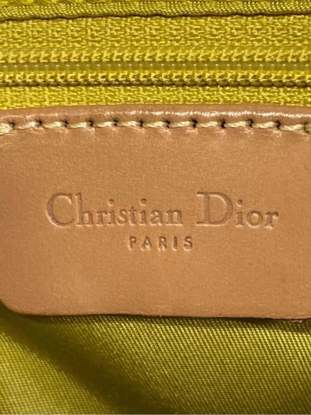 Auth DIOR Light Blue fabric double Saddle Bag Tan leather Trim vintage Silver - Picture 4 of 14